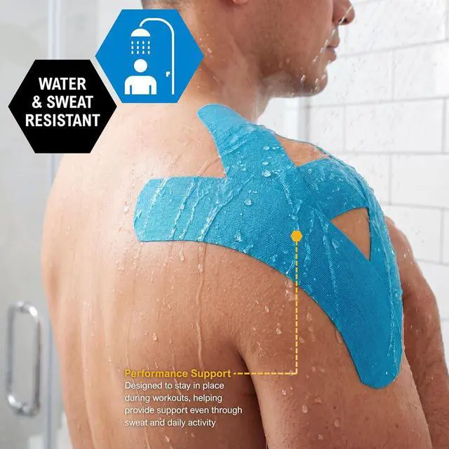 Alt view image 3 of 7 - MED PRIDE Kinesiology Tape Roll 2 in x 16.4 ft,Breathable,Latex-Free,Blue