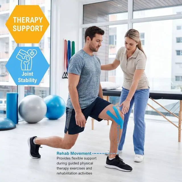 Alt view image 5 of 7 - MED PRIDE Kinesiology Tape Roll 2 in x 16.4 ft,Breathable,Latex-Free,Blue