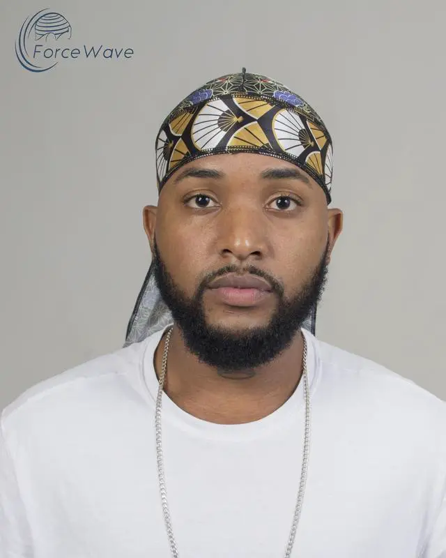Alt view image 2 of 4 - ForceWave Designer Durag, Silky Durag Du rag with Designed Pattern | Breathable, lightweight, soft, comfortable, polyester, unique patterns, for waves, workout, daily wear, outfit matching