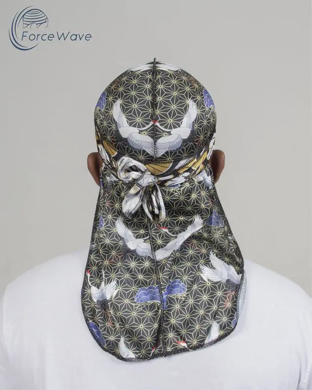 Alt view image 4 of 4 - ForceWave Designer Durag, Silky Durag Du rag with Designed Pattern | Breathable, lightweight, soft, comfortable, polyester, unique patterns, for waves, workout, daily wear, outfit matching