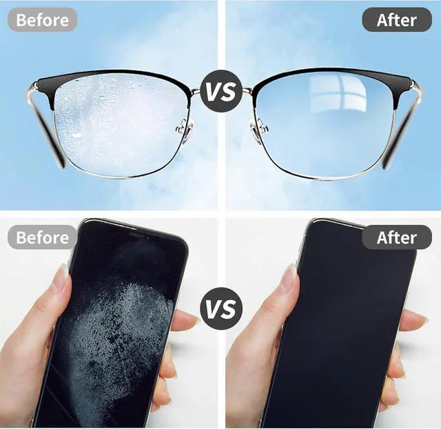 Alt view image 4 of 6 - Reusable Microfiber Glasses Cleaner Cleaning Cloth Wipes with Pouch BK,4Pcs | Portable Pouch Keychain for Eyeglass Lens Sunglasses Jewelry Electronics and Screen,Scratch-Free,Streak-Free, Lint-Free