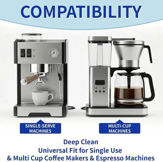 Alt view image 3 of 7 - Coffee Machine Cleaner & Descaler Tablets - 24 Pack, Compatible with Nespresso, Keurig, Ninja, DeLonghi, Miele, Breville, Philips & All Major Brands, for Coffee Maker Pot, Espresso & Drip Machines