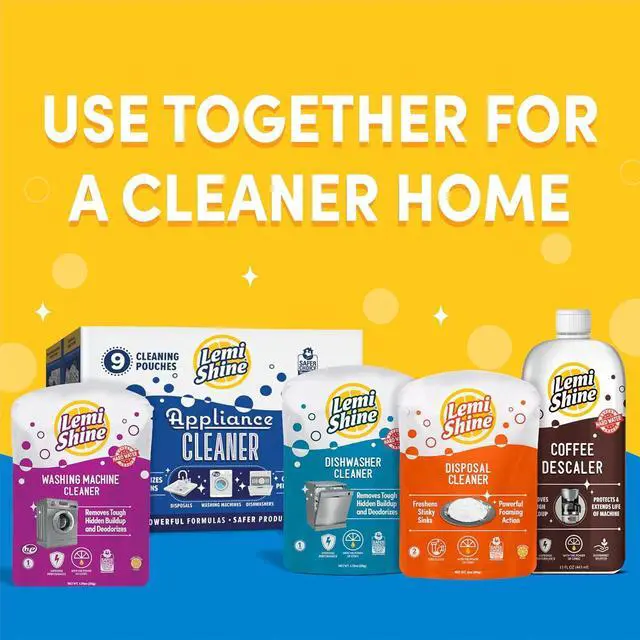 Alt view image 7 of 7 - Lemi Shine Natural Dishwasher Cleaner and Deodorizer - 1.76 oz | Hard Water Citric Acid Cleaning Powder - Lemon Scented Eco-Friendly Dishwasher Cleaner & Deodorizer