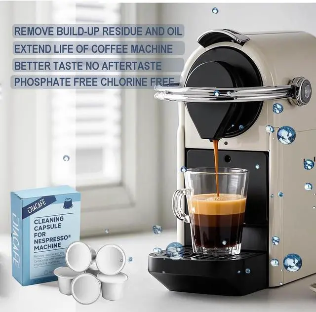 Alt view image 2 of 7 - Cleaning Capsule Compatible with Nespresso Machine, 6ct Cleaning Pods for Nespresso Originaline coffee machine, Descaling solution