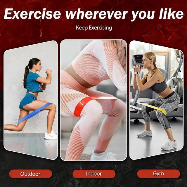 Alt view image 3 of 6 - Resistance Bands for Working Out, 5 Levels Exercise Bands Set | Stretch Bands for Exercise for Women&Men, Workout Bands for Fitness, Yoga, Pilates, Physical Therapy