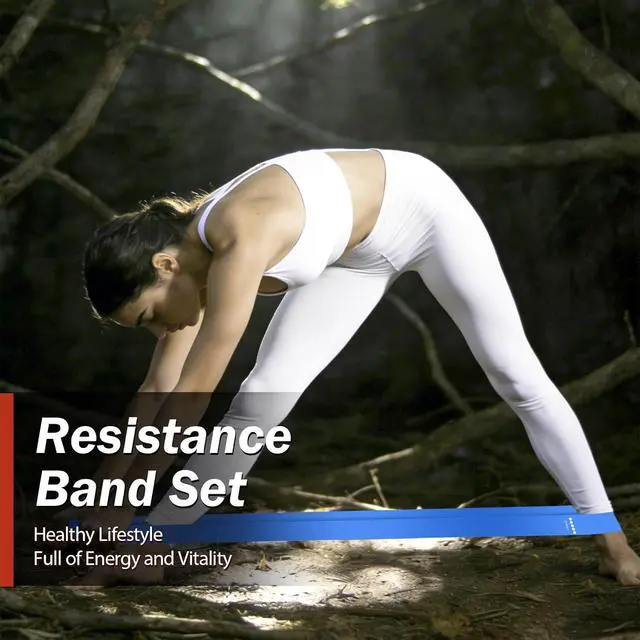 Alt view image 4 of 6 - Resistance Bands for Working Out, 5 Levels Exercise Bands Set | Stretch Bands for Exercise for Women&Men, Workout Bands for Fitness, Yoga, Pilates, Physical Therapy