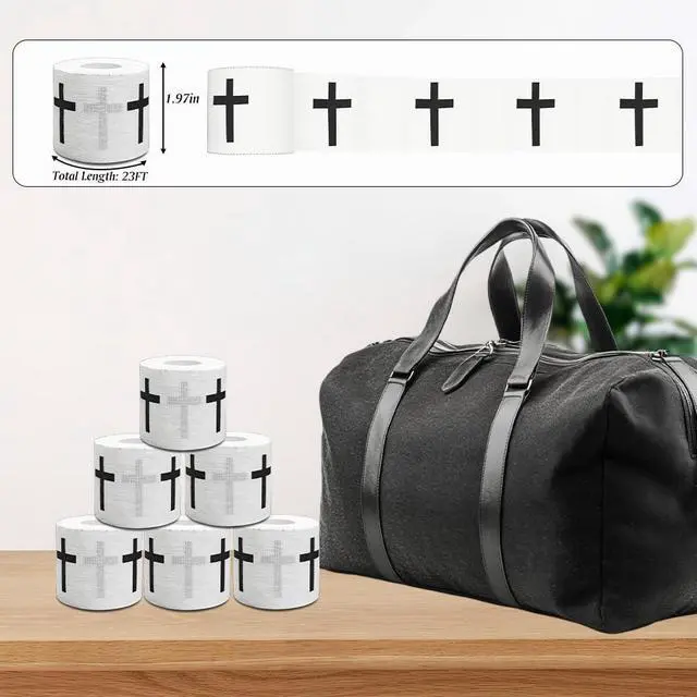 Alt view image 2 of 6 - 2Pcs Christian Athletic Tape 2IN X 23FT Cotton Zinc Oxied White Sports Tape for Sports, Cross Athletic Wrist Tape for Gymnastics