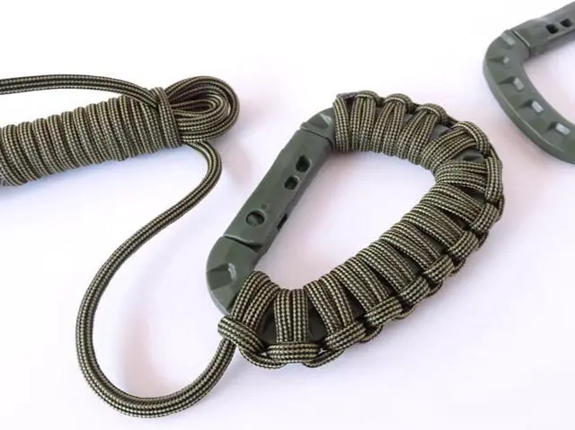 Alt view image 3 of 7 - Tactical Gear Carabiner Keychain Clip Plastic D-Rings Large Key Chain Heavy Duty Snap Hook for Backpack, Belt, Keyrings, Bags, Bottle, Tent, Camping