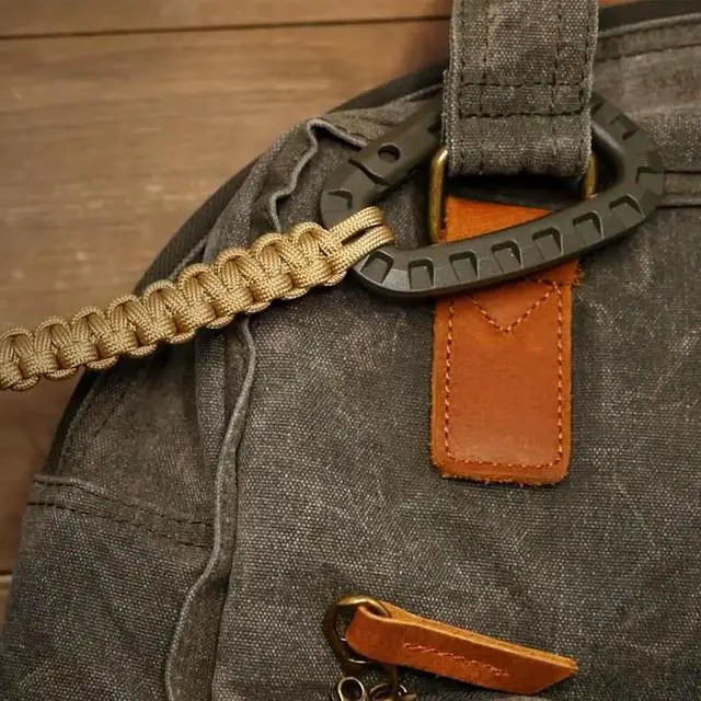Alt view image 4 of 7 - Tactical Gear Carabiner Keychain Clip Plastic D-Rings Large Key Chain Heavy Duty Snap Hook for Backpack, Belt, Keyrings, Bags, Bottle, Tent, Camping
