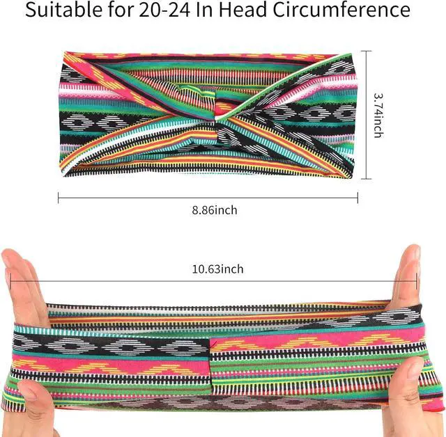 Alt view image 3 of 7 - YARIEW 6Pcs Sports Headbands for Women and Men Head Bands Sweatbands | Elastic Bandanas Headbands Hair Wrap Headwrap Wide Thick Workout Yoga Mens Cooling Running Sports Headband