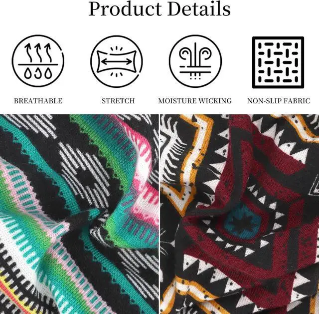 Alt view image 4 of 7 - YARIEW 6Pcs Sports Headbands for Women and Men Head Bands Sweatbands | Elastic Bandanas Headbands Hair Wrap Headwrap Wide Thick Workout Yoga Mens Cooling Running Sports Headband