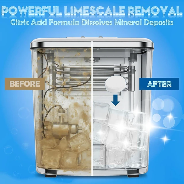 Alt view image 2 of 6 - Ice Machine Cleaner Tablets Ice Maker Cleaner & Descaler for Countertop, Nugget & Commercial Units Citric AcidBased 36 Tablets (Up to 1.5-Year Supply) Removes Limescale & Odors
