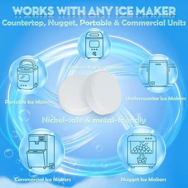 Alt view image 3 of 6 - Ice Machine Cleaner Tablets Ice Maker Cleaner & Descaler for Countertop, Nugget & Commercial Units Citric AcidBased 36 Tablets (Up to 1.5-Year Supply) Removes Limescale & Odors