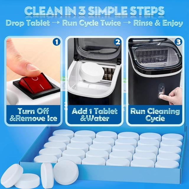 Alt view image 6 of 6 - Ice Machine Cleaner Tablets Ice Maker Cleaner & Descaler for Countertop, Nugget & Commercial Units Citric AcidBased 36 Tablets (Up to 1.5-Year Supply) Removes Limescale & Odors