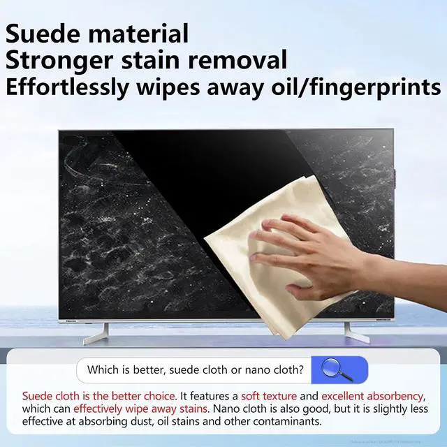 Alt view image 3 of 7 - 3 Pack Eyeglass Lens Cleaning Cloths,Microfiber Glass Cleaning Cloths for Glasses,11.81X11.81 in Streak-Free Safest Cloth for VR/AR,Screens,Cameras,Phone,Eyeglasses,TV Screens,Lenses,Tablets (3 Pack)