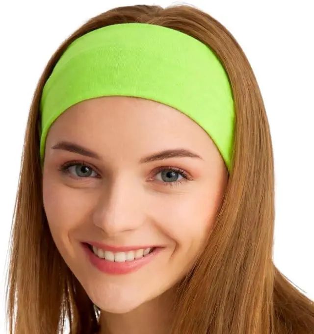 Main image of Headbands for Women & Men Soft Cotton Stretchy Headband, Non-Slip Sweat Band for Workout, Running & Yoga