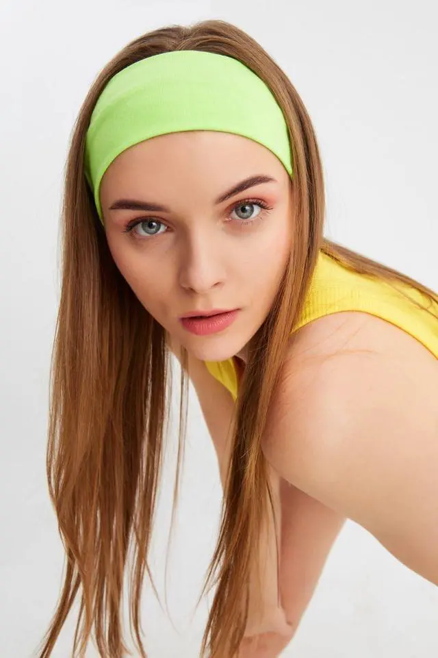 Alt view image 5 of 7 - Headbands for Women & Men Soft Cotton Stretchy Headband, Non-Slip Sweat Band for Workout, Running & Yoga