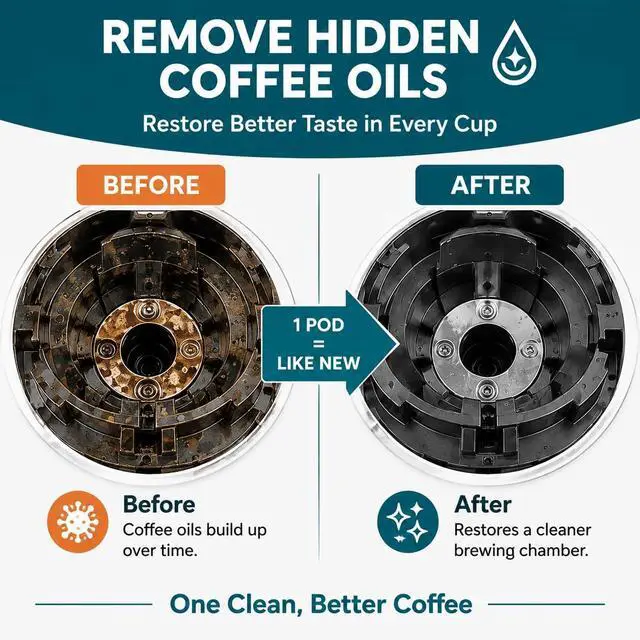 Alt view image 4 of 7 - Fit for Keurig Cleaning Pods 10 Pack Descaler for Keurig Coffee Machines 1.0 & 2.0, K cup Cleaning Pods, K cup Cleaner Descaler Coffee Stain Remover