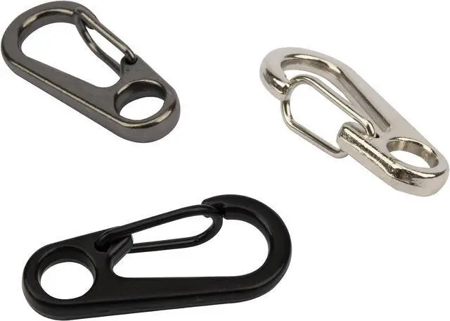 Alt view image 6 of 6 - SWATOM Small Mini Carabiner Clip Tiny Spring Snap Hook Keychains Micro Carabiners for Paracord EDC Alloy Key Rings Outdoor Hiking Fishing Camping Backpack Accessories