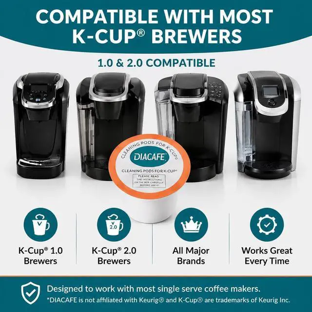 Alt view image 6 of 7 - Fit for Keurig Cleaning Pods 10 Pack Descaler for Keurig Coffee Machines 1.0 & 2.0, K cup Cleaning Pods, K cup Cleaner Descaler Coffee Stain Remover