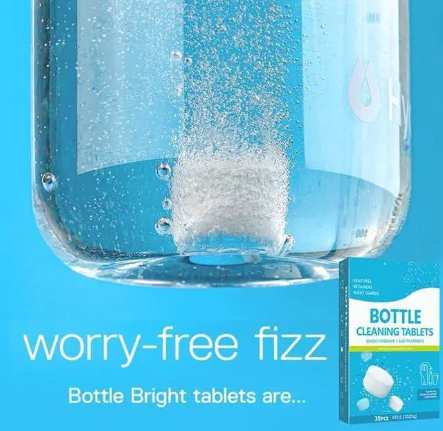 Alt view image 3 of 7 - 30 Pack Water Bottle Cleaning Tablets,Removing Limescale and Tea Stains | Water Bottle Cleaner,For Water Bottle,Coffee Pot,Glass,Tumbler,Stainless,Also Can Clean Dentures