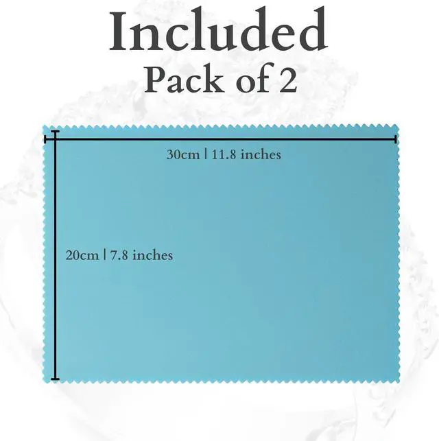 Alt view image 2 of 7 - Silver Polishing Cloth (Pack of 2) Jewellery Cleaning and Polishing Cloths for Cleaning Silver, Gold and Platinum - Restores the Shine