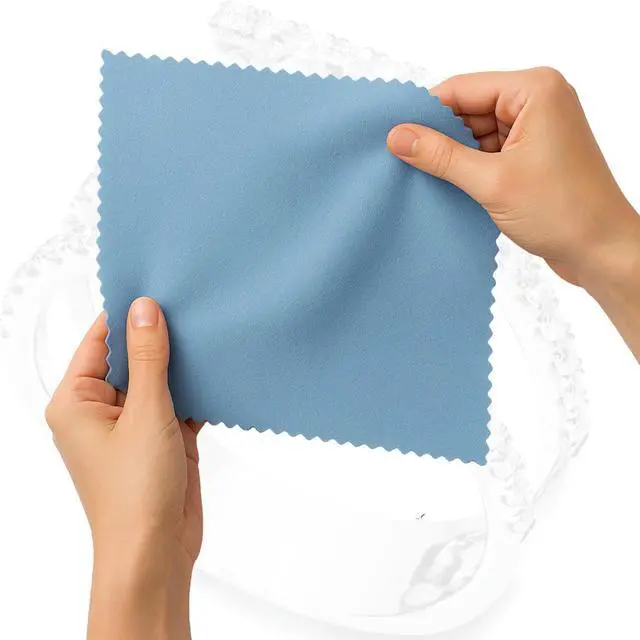 Alt view image 6 of 7 - Silver Polishing Cloth (Pack of 2) Jewellery Cleaning and Polishing Cloths for Cleaning Silver, Gold and Platinum - Restores the Shine