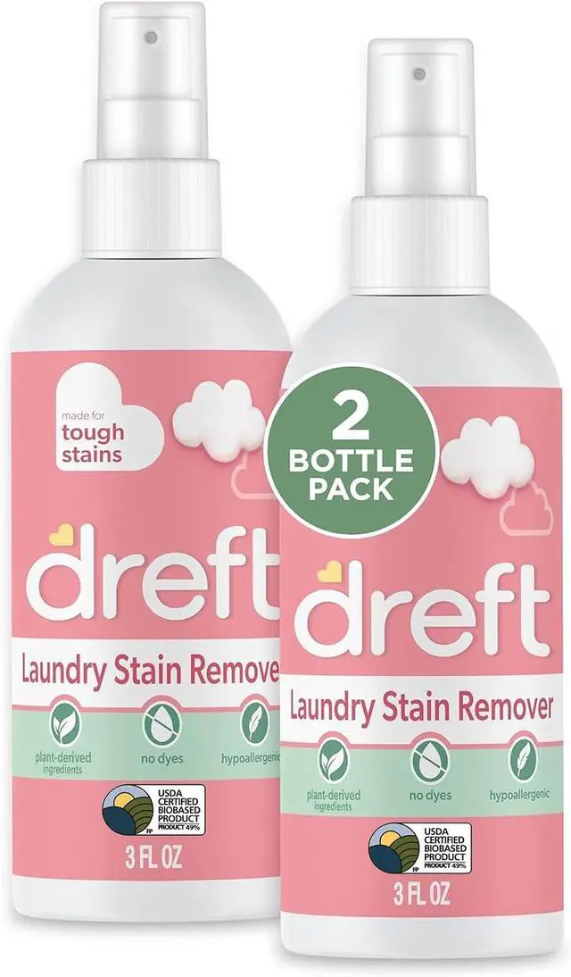 Main image of Dreft Stain Remover for Baby Clothes and Hypoallergenic Baby Stain Remover Spray, Travel Size Stain Treater, 3 Fl Oz ( Pack of 2)