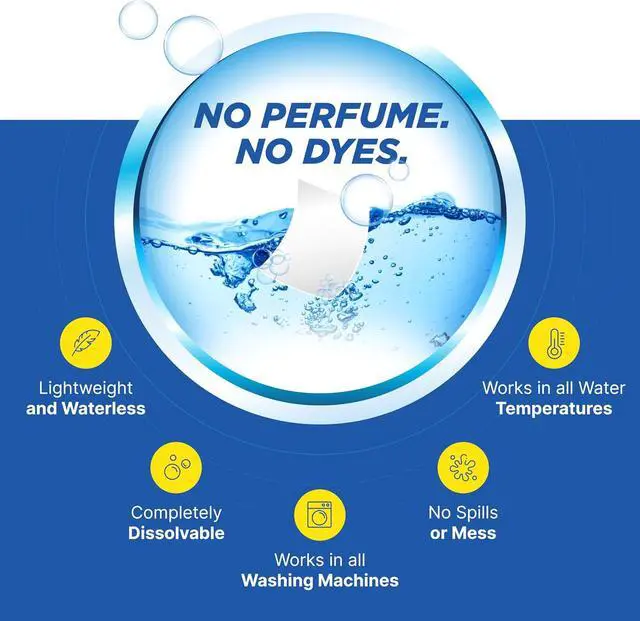 Alt view image 3 of 6 - Carbona Laundry Detergent Sheets | Eco-Friendly Washing Detergent | Up to 50 Loads (25 Sheets) | Stain Remover | No Perfume or Dyes | Free & Clear