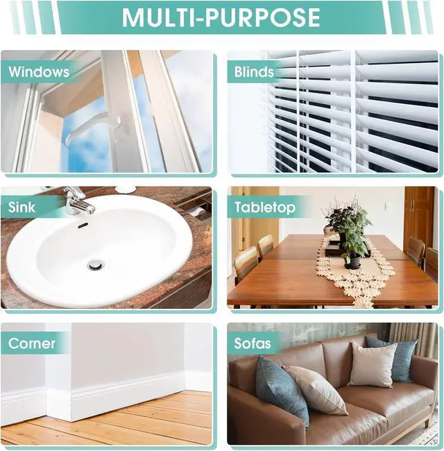 Alt view image 5 of 6 - Damp Dusting Sponge Duster, 2 Pack Grey Dust Cleaning Sponge, Reusable Household Cleaning Sponge Tool for Blinds, floorboards, Fan Blades, Vents, Glass, Railings, Mirrors