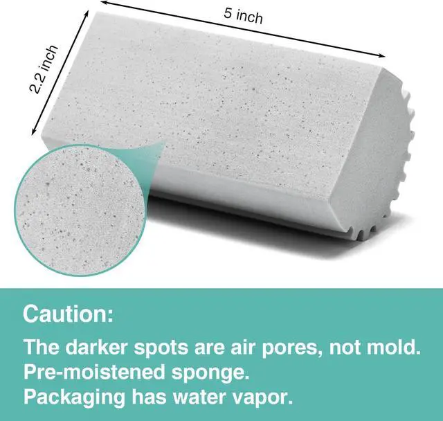 Alt view image 6 of 6 - Damp Dusting Sponge Duster, 2 Pack Grey Dust Cleaning Sponge, Reusable Household Cleaning Sponge Tool for Blinds, floorboards, Fan Blades, Vents, Glass, Railings, Mirrors