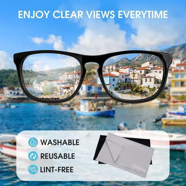Alt view image 2 of 6 - 18 Pack Premium Microfiber Cleaning Cloths for Glasses, Glasses Cleaning Cloth for Cleaning Lenses, Screens, Cameras, Cell Phone, Eyeglasses, LCD TV Screens, Tablets and More
