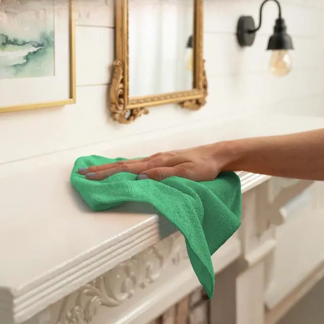 Alt view image 4 of 7 - Avalon Towels Microfiber Cleaning Cloths (Value Pack of 12) - Size 12 x 12 Inches, Highly Absorbent Cleaning Rags, Lint Free, Reusable and Washable, Microfiber Towels for Cars