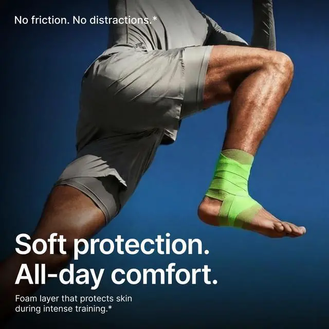 Alt view image 7 of 7 - Hampton Adams Pre Wrap Athletic Tape, Non Slip Grip, No Fray Underwrap | Foam underwrap for skin protection, Ankle, wrist & knee, Tape grip base layer, Hair tie for sports 2.75 in x 22 yd rolls