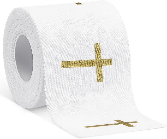 Main image of Geiserailie Christian Cross Athletic Tape Religious Sport Wrap,Gold | 2IN X 23FT Cross Tape for Football Baseball Soccer Lacrosse Softball Boxing, Team Gift for Christian Church