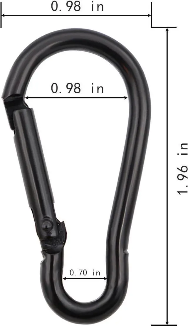 Alt view image 3 of 6 - 3KG Lightweight Aluminum Alloy Keychain Hook - Pear Shaped Spring Clip for Keys, Small Pets & Everyday Carry