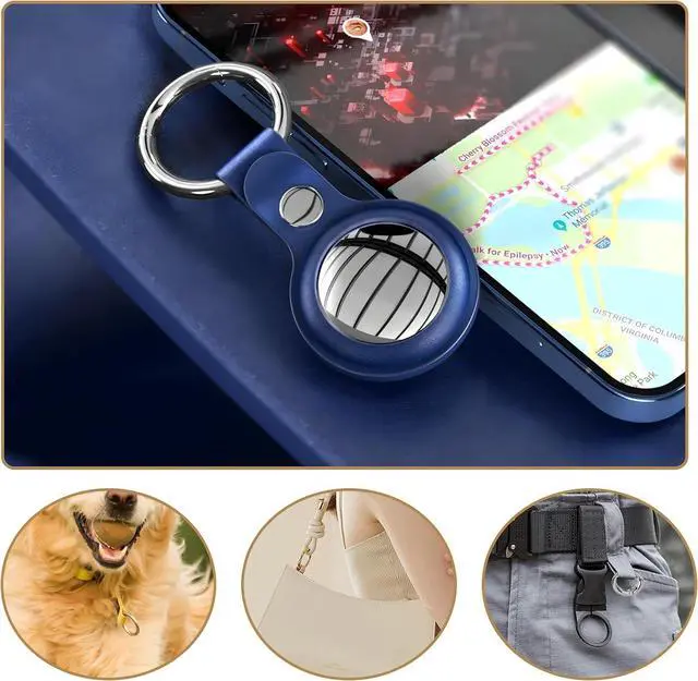 Alt view image 7 of 7 - 10 Pcs Key Ring Carabiner, Spring O Ring Small Round Clip Metal Carabiner, Purse Holder Clip Wallet Ring Heavy Duty Carabiner Clips for Bag Craft