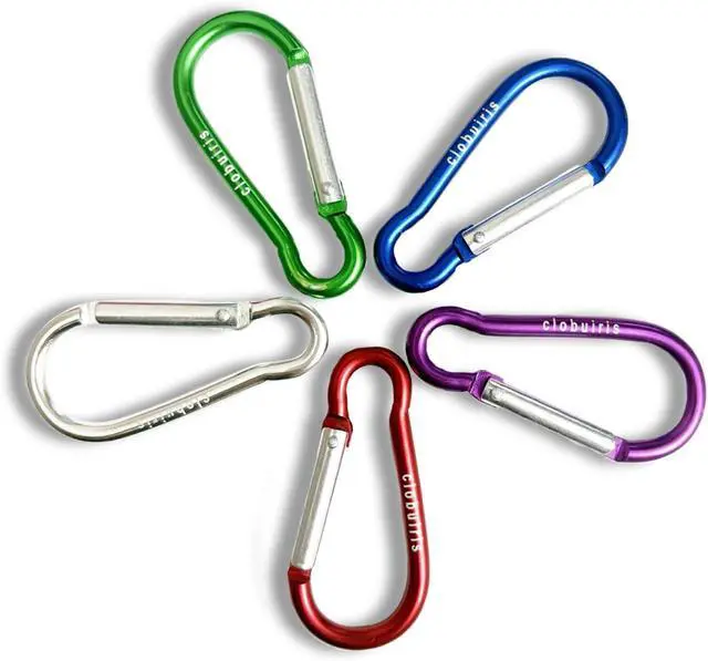 Alt view image 2 of 7 - Aluminum Carabiner D Ring, Caribeener Clips, Spring Snap Hook for Keychain Clip Camping Mini Lock Snap Hooks Spring Link Key Chain Durable(1 Pcs)