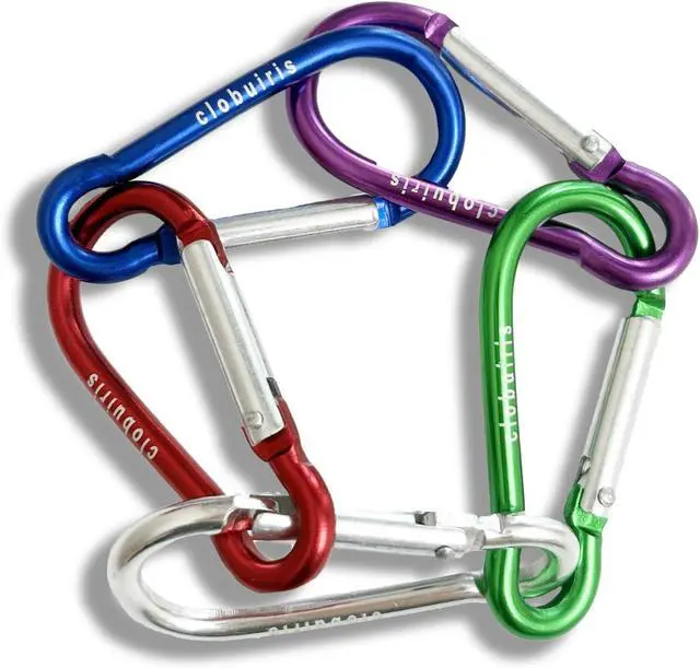 Alt view image 3 of 7 - Aluminum Carabiner D Ring, Caribeener Clips, Spring Snap Hook for Keychain Clip Camping Mini Lock Snap Hooks Spring Link Key Chain Durable(1 Pcs)
