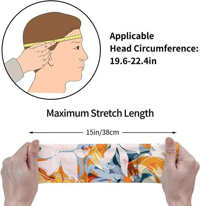 Alt view image 2 of 7 - Custom Sport Headband Moisture Wicking Stretch Headbands | Personalized Headbands with Any Photo Text Logo, Customize Gift for Women Men, Black