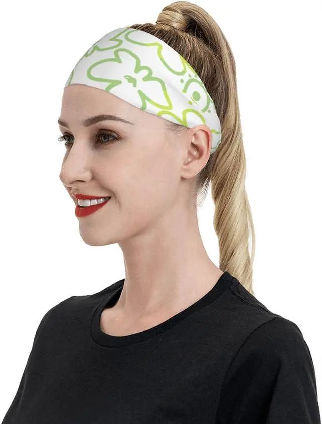Alt view image 6 of 7 - Custom Sport Headband Moisture Wicking Stretch Headbands | Personalized Headbands with Any Photo Text Logo, Customize Gift for Women Men, Black