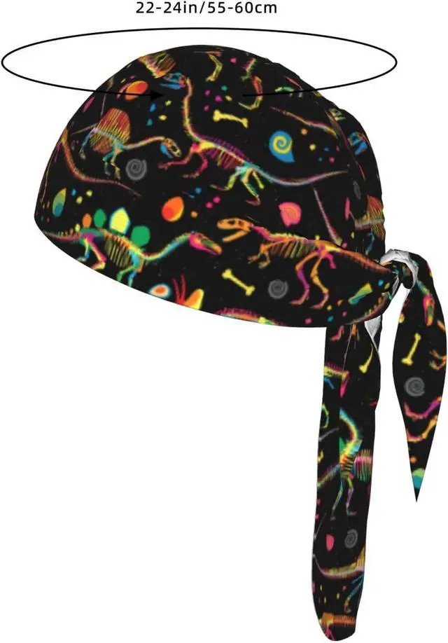 Alt view image 5 of 7 - Do Rag Skull Cap Breathable Cycling Cap Adjustable Headscarf Helmet Liner for Men Women
