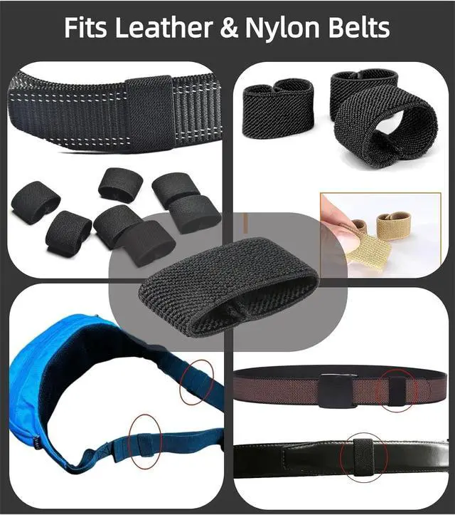 Alt view image 3 of 5 - JIFANPAUL Elastic Belt Keepers Strap Organizers, 10 Pcs, 1.5"-2" Wide | Web Belt Loop Stays, Backpack/Harness Straps Holder, Retainer Band