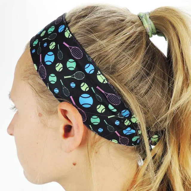 Alt view image 6 of 7 - Sports Headband - Head Tie Tennis Tie Hairband - Sweatbands Headbands Wristbands Head Wrap - Ideal for Working Out, Tennis Headband Tie