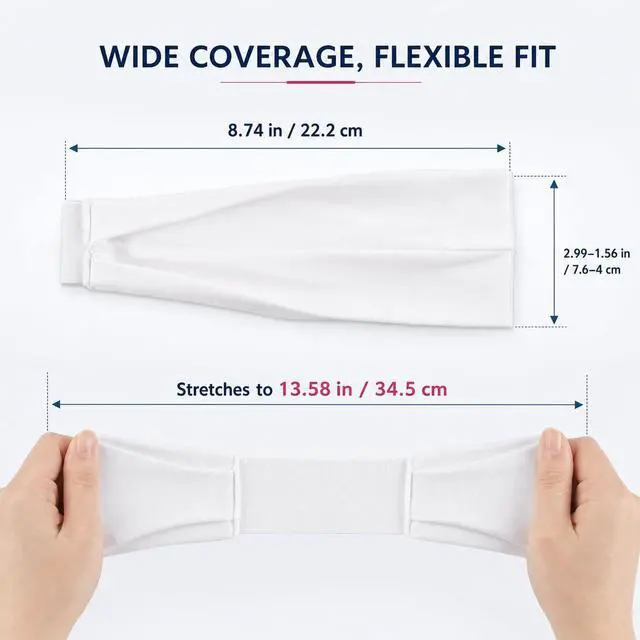 Alt view image 3 of 7 - Headbands for Women 8 Pack Wide Elastic Hair Bands, Soft Stretchy Non-Slip Sweatbands for Workouts, Yoga, Washing Face & Daily Wear