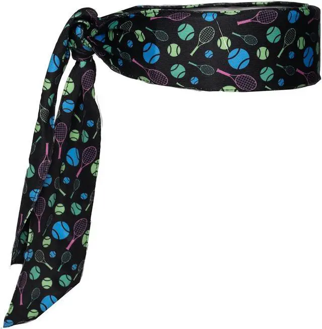 Alt view image 5 of 7 - Sports Headband - Head Tie Tennis Tie Hairband - Sweatbands Headbands Wristbands Head Wrap - Ideal for Working Out, Tennis Headband Tie