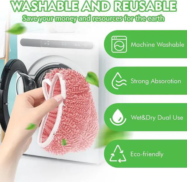 Alt view image 3 of 7 - Reusable Microfiber Mop Pads Compatible with Swiffer Sweeper Mop | 4 Pack Dry Sweeping Cloths & Wet Mopping Cloths for Swiffer, Washable Wet Refill for Mopping Floors (Mop is not Included)