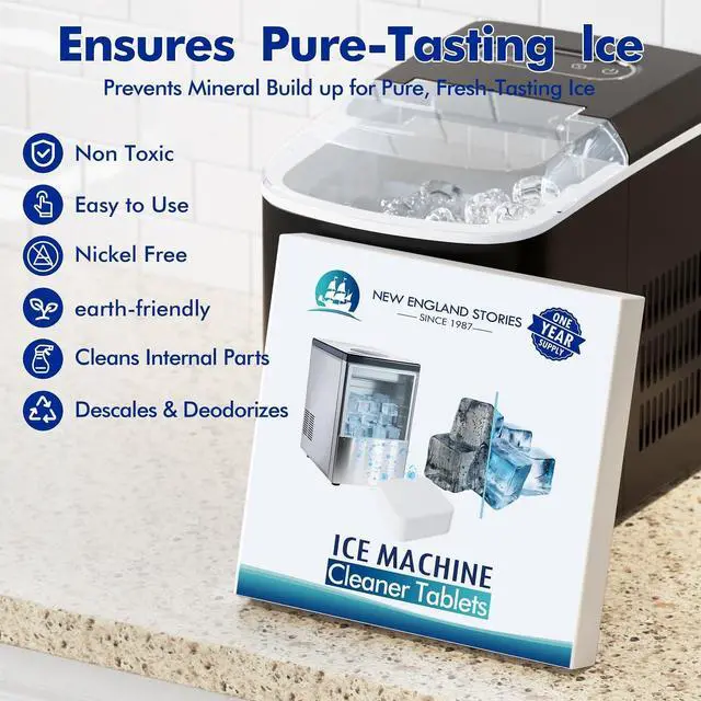 Alt view image 2 of 6 - Ice Machine Cleaner and Descaler Tablets, 24 Count Nickel Safe Formula, Scale Remover for Countertop and Nugget Ice Makers, Compatible with GE Opal, GE Profile, Frigidaire, and Kitchenaid