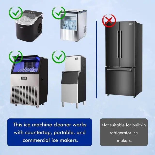 Alt view image 5 of 6 - Ice Machine Cleaner and Descaler Tablets, 24 Count Nickel Safe Formula, Scale Remover for Countertop and Nugget Ice Makers, Compatible with GE Opal, GE Profile, Frigidaire, and Kitchenaid