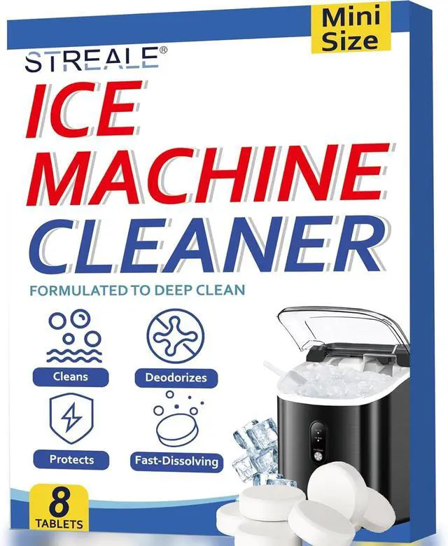 Main image of Ice Maker Cleaner and Descaler - Ice maker cleaning tablets mini size, compatible with all major brands, safe and nickel-free descaler, suitable for countertop, portable, and commercial ice makers.